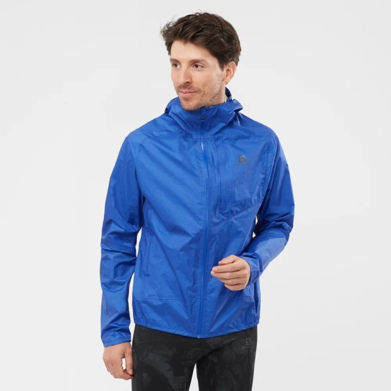 Chaquetas Shell Salomon Bonatti Impermeables Hombre Azules | MX RYCZ409